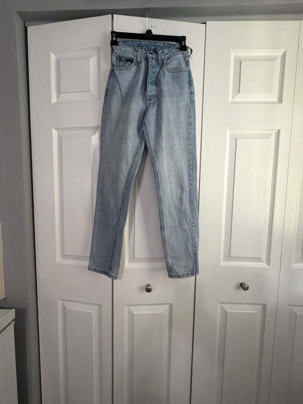 J. Galt Brandy Melville High-Rise Straight Leg Light Wash Denim Jeans